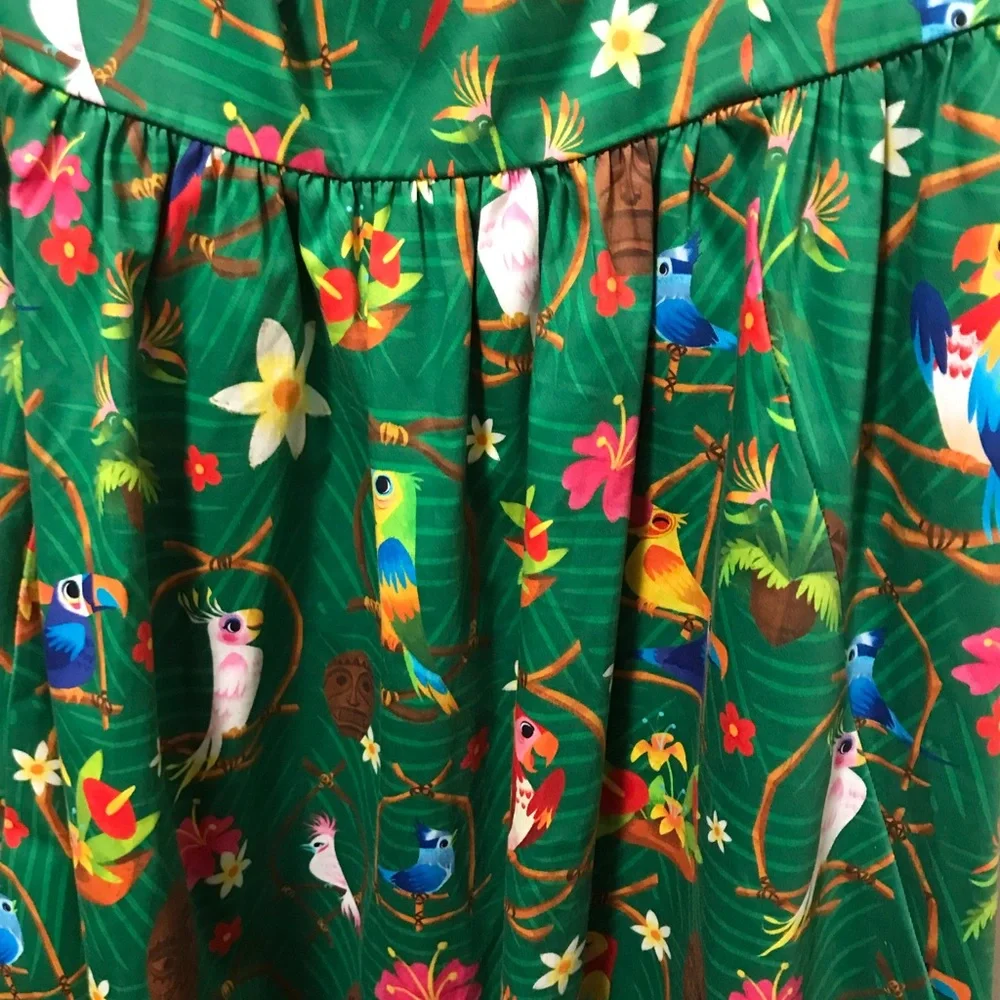 Disney Parks The Dress Shop Enchanted Tiki Room Birds Womens Dress Retired 3X - Picture 3 of 8